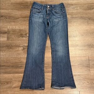 Red Engine Fire Bell Boot Cut Flare Jeans Size 27